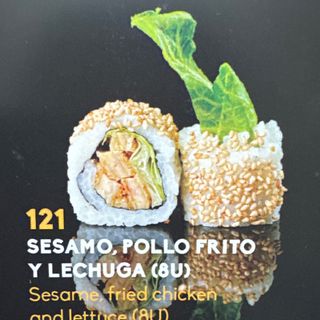 121Uramaki pollo lechuga y sesamo(8u)