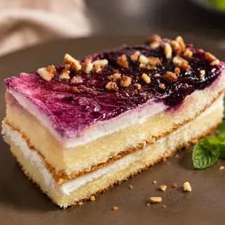 Pastel de queso y arandanos