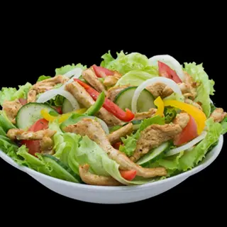 Tarrina grande con ensalada y carne
