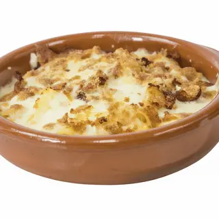 Tarrina con patata carne y queso