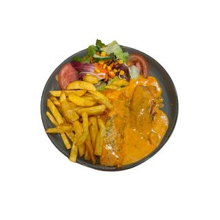 Salmón En Salsa Con Gambas