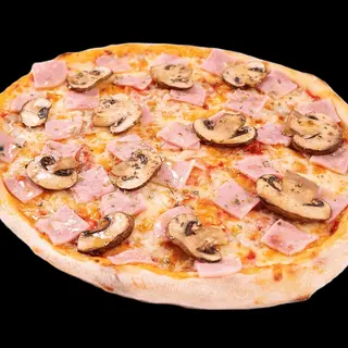 PIZZA JAMON Y CHAMPIÑONES