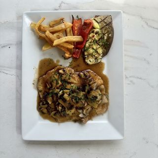 Escalope Con Champiñones