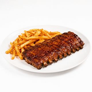 Medio costillar de cerdo al Cajún y miel