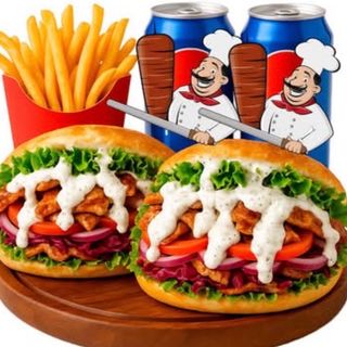 Oferta 02: 2 Kebabs + Patatas Fritas + 2 Bebidas