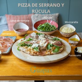 Pizza de Serrano y Rúcula SIN GLUTEN (puede contener trazas por cocina compartida)