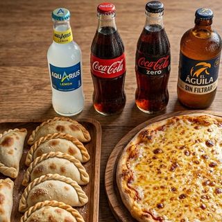 Promo Combo Familiar: Pizza +  6 Empanadas +  4 Bebidas