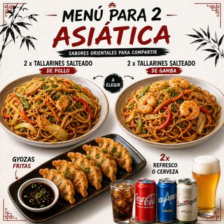 Menú tallarines para 2