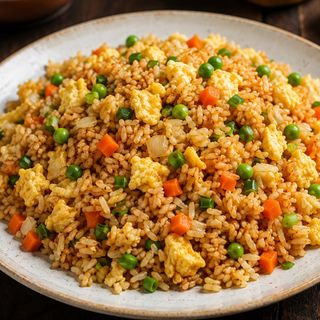 Arroz salteado con ternera y verduras