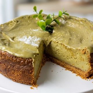 Tarta de queso con pistacho