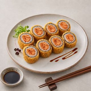 133.Maki De Salmón Crujiente Picante 8 Uds.