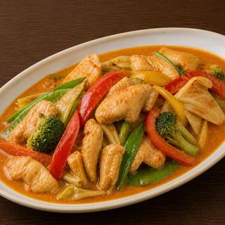 A14.Pollo Al Curry Tailandés