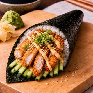 64.Temaki De Pollo Crujiente 1 Ud.