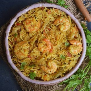 Shrimps biryani