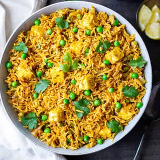 Paneer mutter pulao