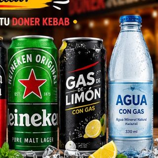 Heineken, kas del limon,agua con gas