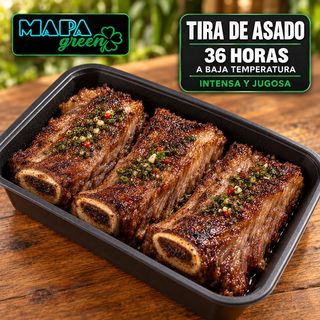 Asado al chimichurri a baja temperatura
