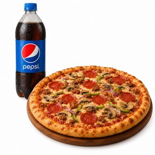 Oferta: Pizza Kebab Carne Con Pepsi