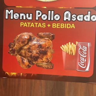 Menu 8 Pollo asado patatas+babida