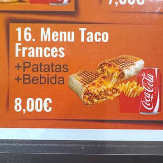 16.Menu Taco Frances