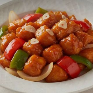 Pollo agridulce.