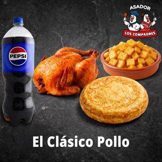 Menú: El Clásico Pollo + 1 Bebida Grande
