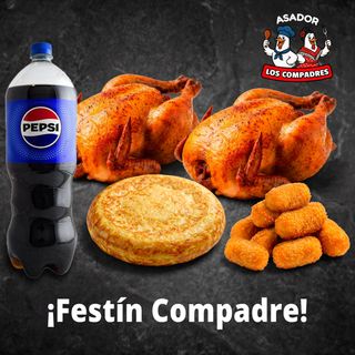 Menú: ¡Festín Compadre! + 1 Bebida Grande