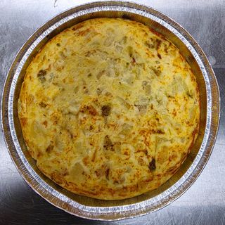 Tortilla con Cebolla y Pimientos