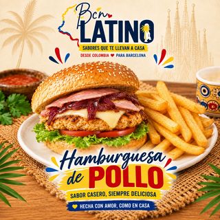 Hamburguesa Tradicional De Pollo