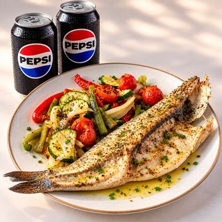 COMBO LUBINA A LA BRASA Y BEBIDAS PARA 2