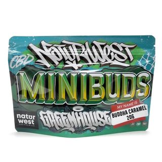 NATURE WEST MINI BUDS GREEN HOUSE FLORES BUDDHA CARAMEL 20gr