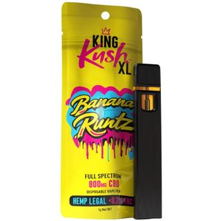 KING KUSH VAPE XL 0.2% THC BANANA RUNTZ 800mg