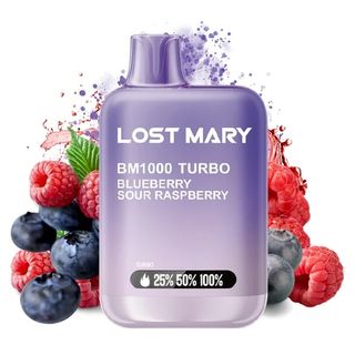 LOST MARY BM 1000 TURBO BLUEBERRY SOUR RASPBERRY 1000 PUFFS