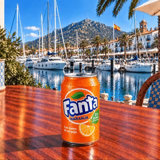 Can of Fanta Naranja