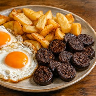 Huevos Camperos Con Morcilla