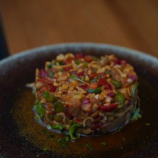 Salpicón De Rape Y Marisco picado con vinagreta