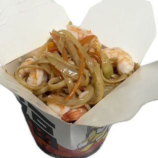 Tallarines con gamba