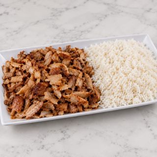 9A: Plato De pollo ternera o mix (con carne y arroz)