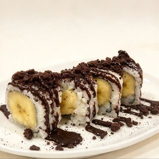California de Plátano con Salsa de Chocolate — 8 piezas