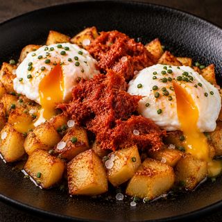 Huevos Rotos con sobrasada ibérica