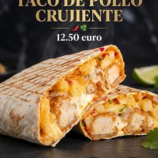 Taco de pollo carbón
