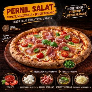 Pizza Pernil Salat (Mediana)