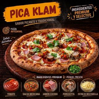 Pizza Pica Klam (Familiar)