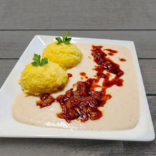 Hummus De Alubia Blanca Con Polenta