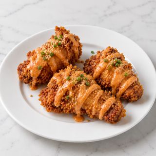 Alitas de Pollo Frito Con Salsa Spicy Mayo (3 piezas))