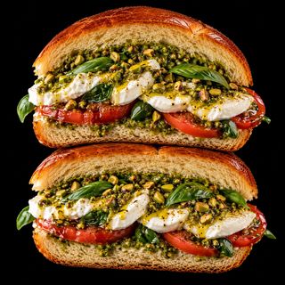 Pistachio caprese
