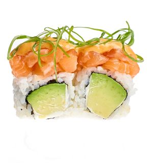 Ura Aguacate y salmon picado picante (8 Pzs.)