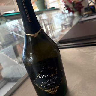 Botella de prosecco frio