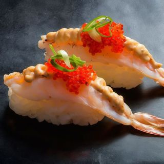 33F Nigiri de Ebi Langostino Flambeado