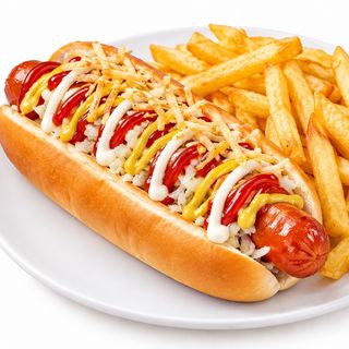 Perrito con patatas